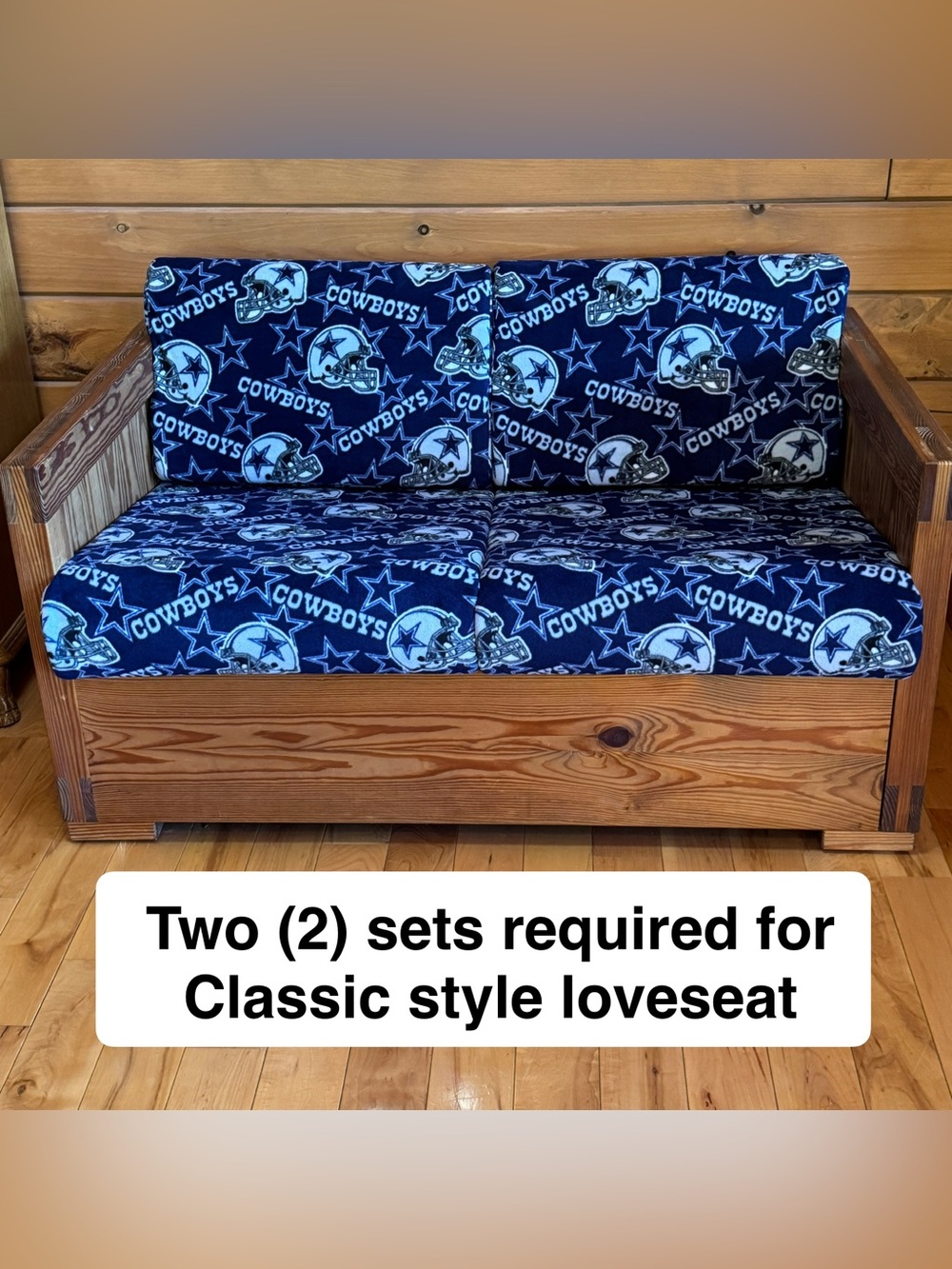DALLAS COWBOYS Fans: THIS END UP Classic Machine Washable Slipcover 2-piece Set - Picture 4 of 16